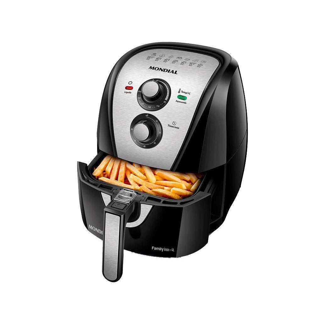 Air Fryer Mondial AFN-40 Family Inox 4L 220V — Acabamento Premium e Pronta Entrega