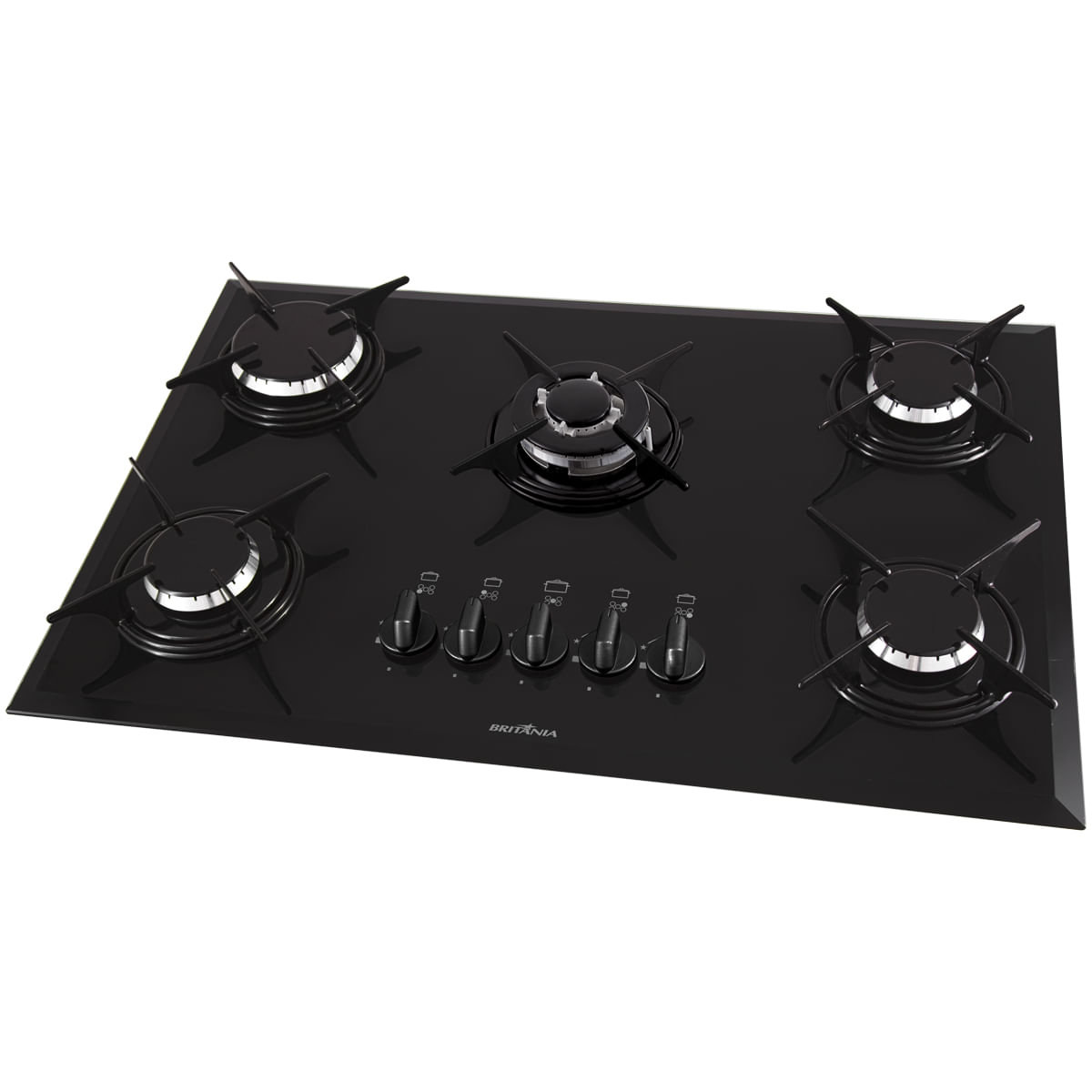 Cooktop a Gás Britânia Concept BCT7PTC 5 Queimadores Tripla Chama — Original com Nota Fiscal