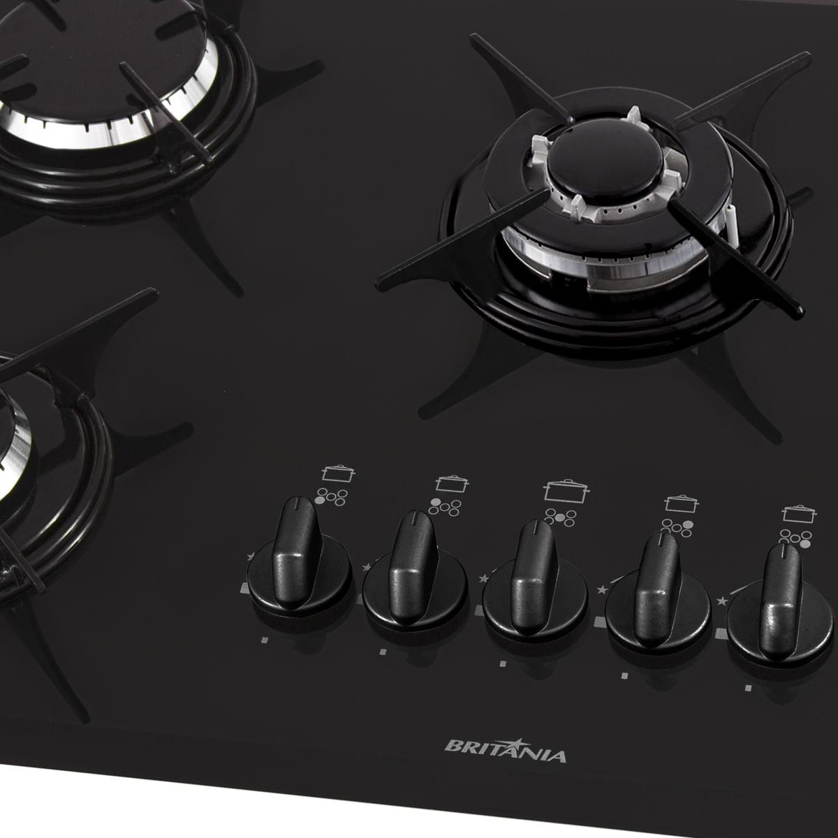 Cooktop a Gás Britânia Concept BCT7PTC 5 Queimadores Tripla Chama — Original com Nota Fiscal - vista 2
