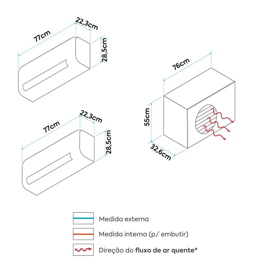 Multi-Split Daikin Bi Split — Cond. 18.000 + 2x 12.000 BTUs 220V Quente/Frio Inverter — Selo Procel A - vista 4