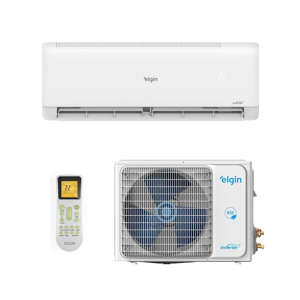 Split Hi-Wall Elgin • 12.000 BTUs • 220V Frio Inverter — Selo Procel A
