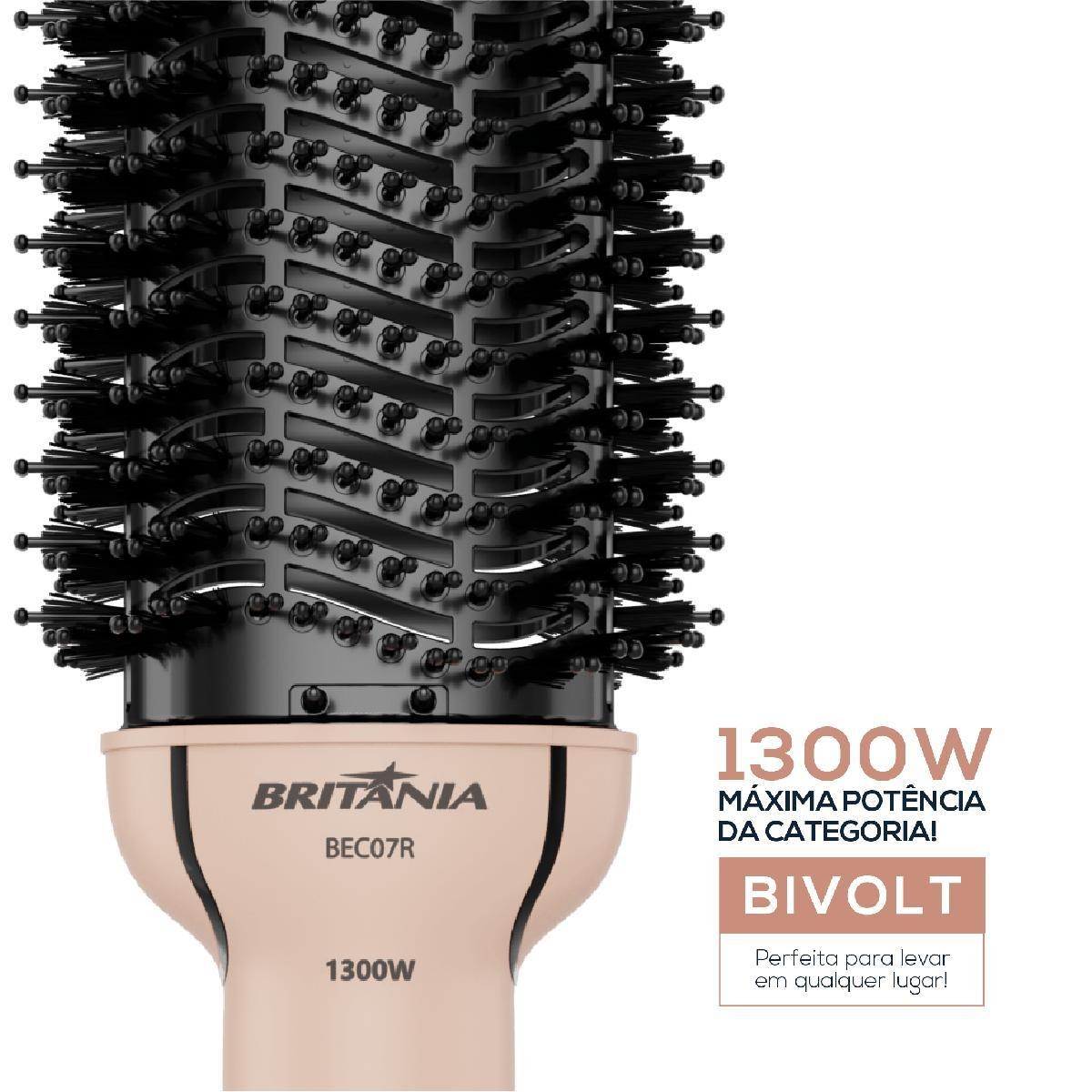 Escova Secadora Britânia Cerâmica Infrared BEC07R 1300W — Pronta Entrega - vista 4