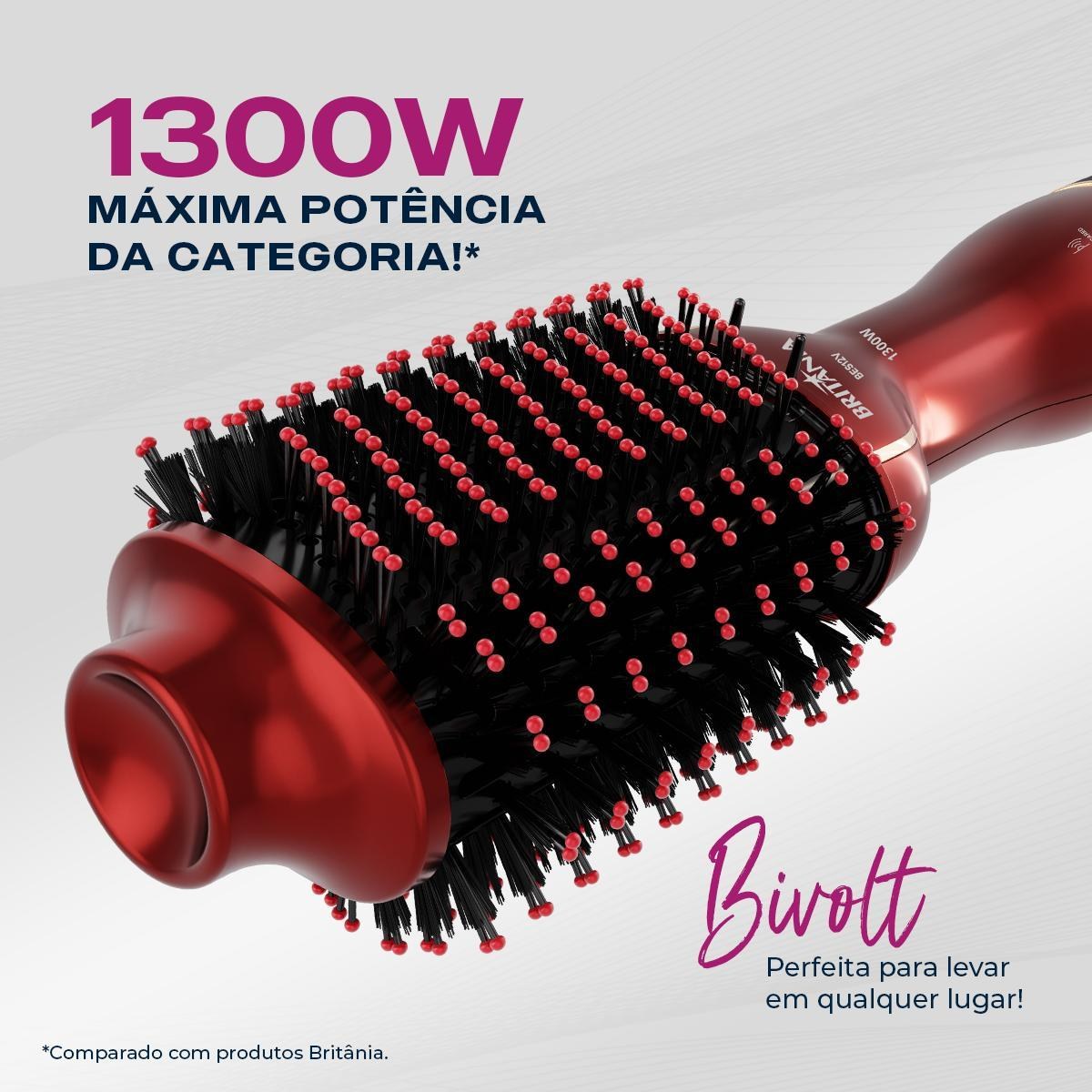 Escova Secadora Britânia Cerâmica Infrared BES12V 1300W — Pronta Entrega - vista 3