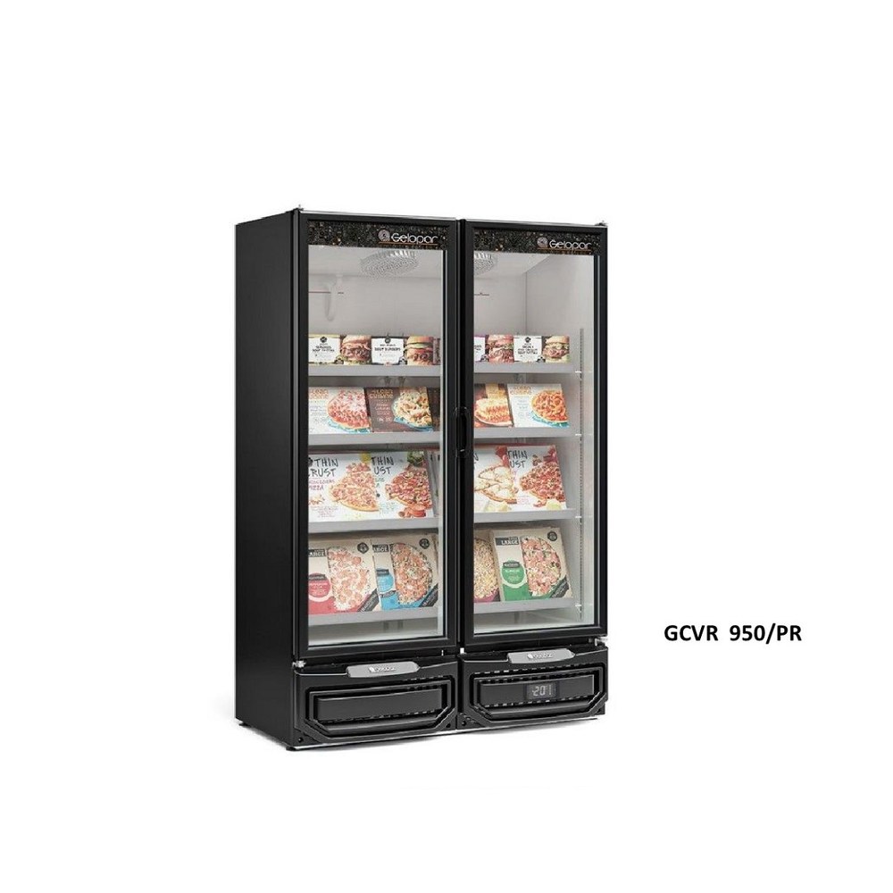 Expositor Vertical Gelopar 220V — Vitrine Profissional para Loja de Conveniência