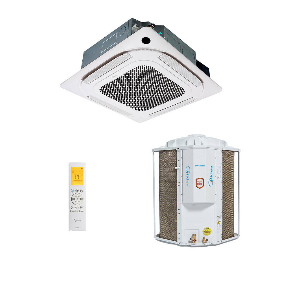 Cassete Midea 60.000 BTUs — 220V Frio Inverter — Selo Procel B