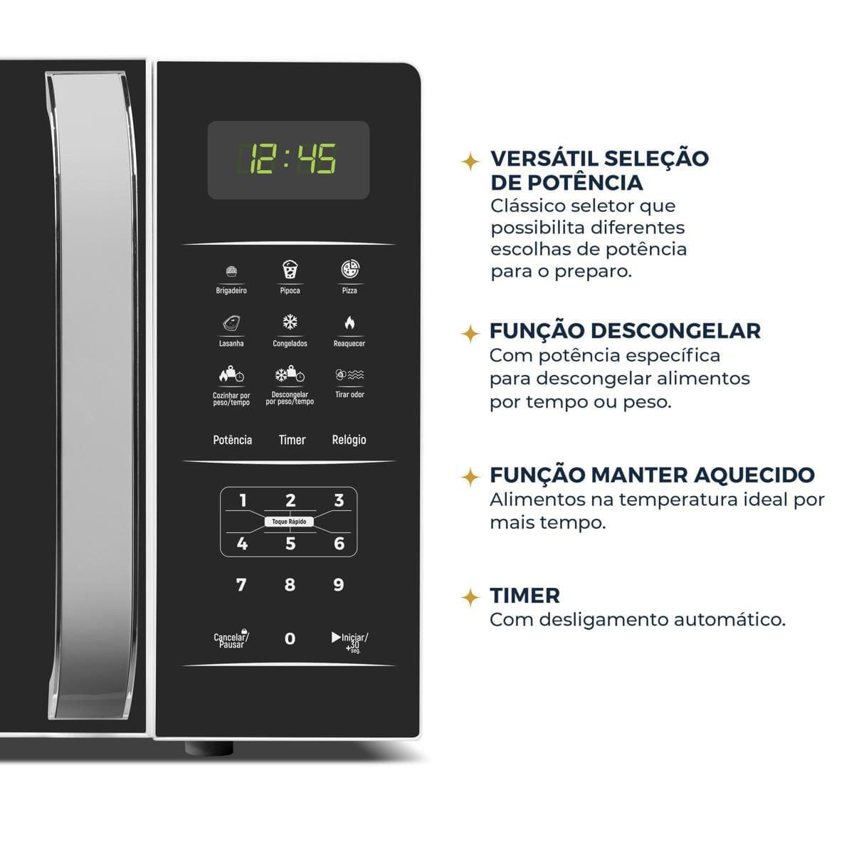 Micro-ondas Britânia BMO23 23L Branco — Original com Nota Fiscal - vista 4