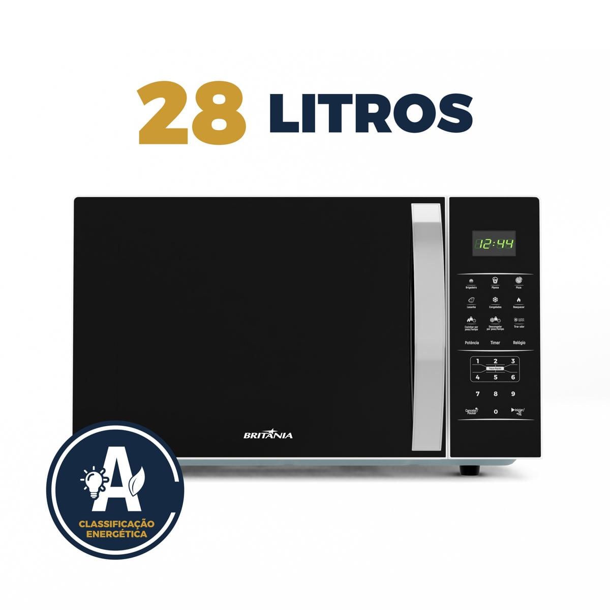 Micro-ondas Britânia BMO30 28L Branco — Original com Nota Fiscal - vista 4