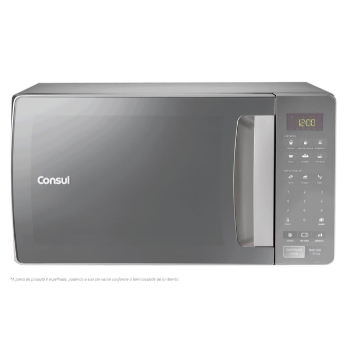 Micro-ondas Consul CMS45 32L Espelhado 220V — Mais Espaço Interno e Visual Sofisticado