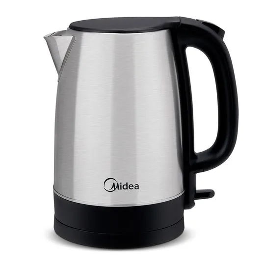 Chaleira Elétrica Midea Inox 1,7L — Fervura Rápida e Segura