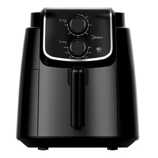 Fritadeira Air Fryer Midea 4L GourmetFry — Black Edition — Praticidade