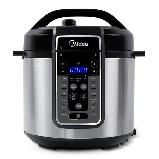 Panela de Pressão Elétrica Midea 6L MasterSteam — Inox Premium