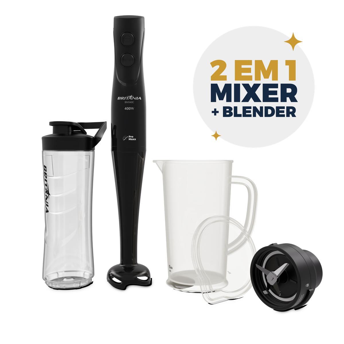 Mixer e Blender Britânia BMX40C 2 em 1 Turbo 400W — Pronta Entrega - vista 2