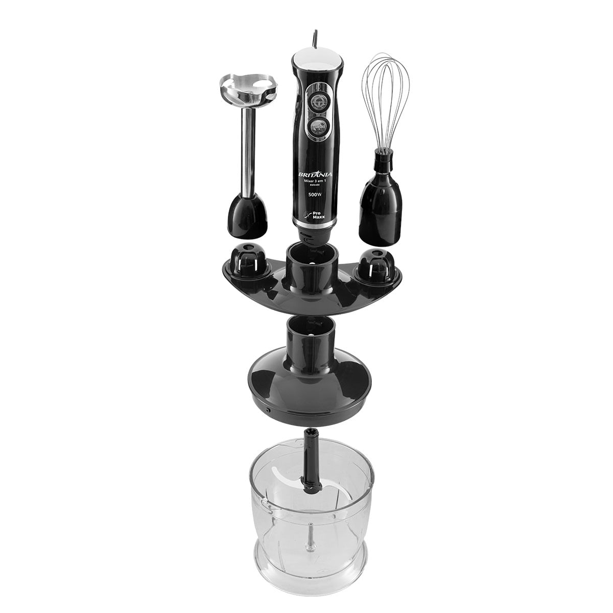 Mixer Britânia Turbo 3 em 1 500W Preto — Original Britânia - vista 3