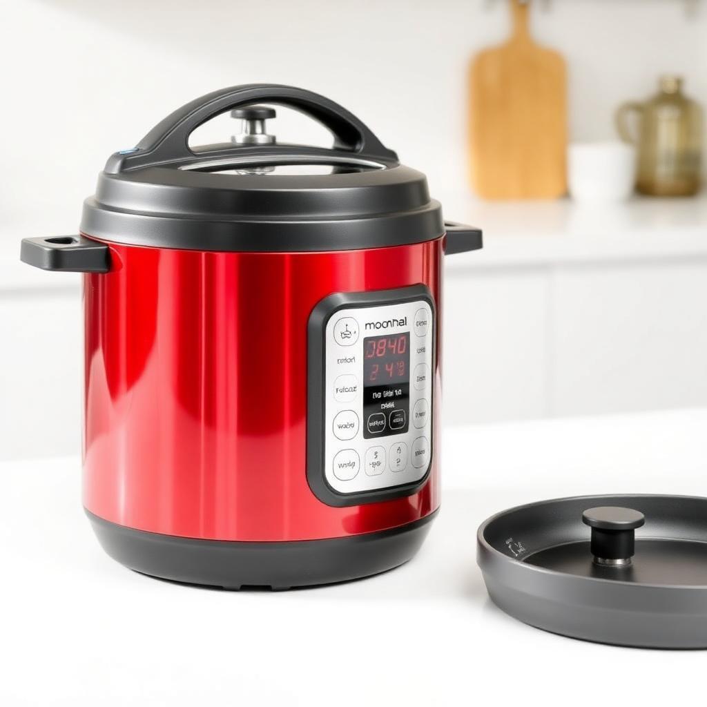 Panela de Pressão Elétrica Mondial Pratic Cook 5L Vermelha 220V — Praticidade Total na Cozinha
