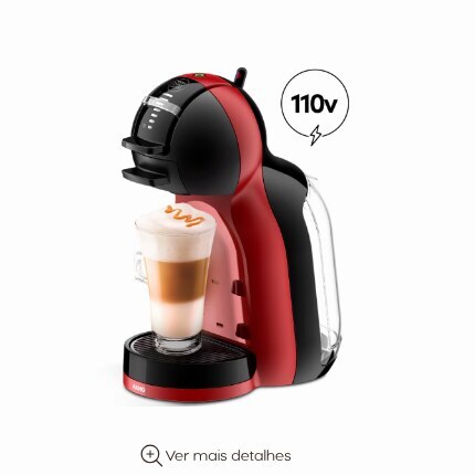 Cafeteira Dolce Gusto Mini Me Vermelha e Preta 110V — Ganhe 3 Caixas Grátis