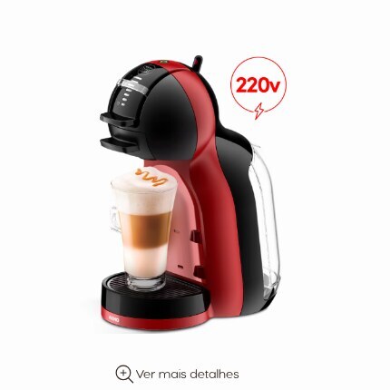 Cafeteira Dolce Gusto Mini Me Vermelha e Preta 220V — Ganhe 3 Caixas Grátis